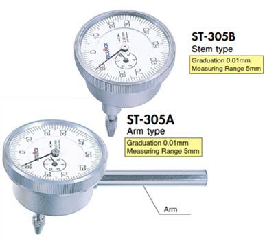 Đồng hồ so chân sau 0.01mm ST-305A / ST-305B Teclock
