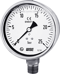 Đồng hồ áp suất nước, khí nén có dầu P258 Wise Control