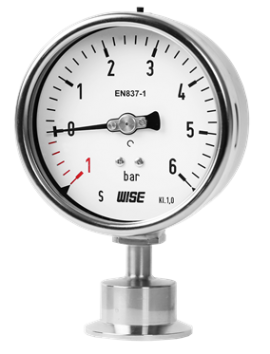 Đồng hồ đo áp suất màng kết nối dạng Clamp 3A P752 Wise